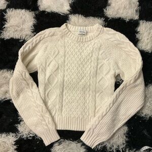 Sunday Best Cream Cable Knit Sweater